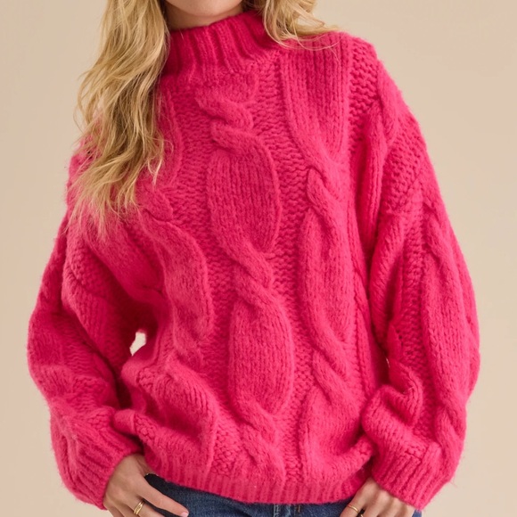 Altar'd State Sweaters - NWT Altar’d state hot pink sweater